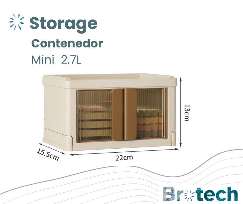 Mini almacenador para oficina o despensa 3 niveles de 2.7 Lt.