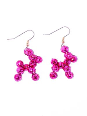 Hot Pink ~ Disco Balloon Dog Earrings