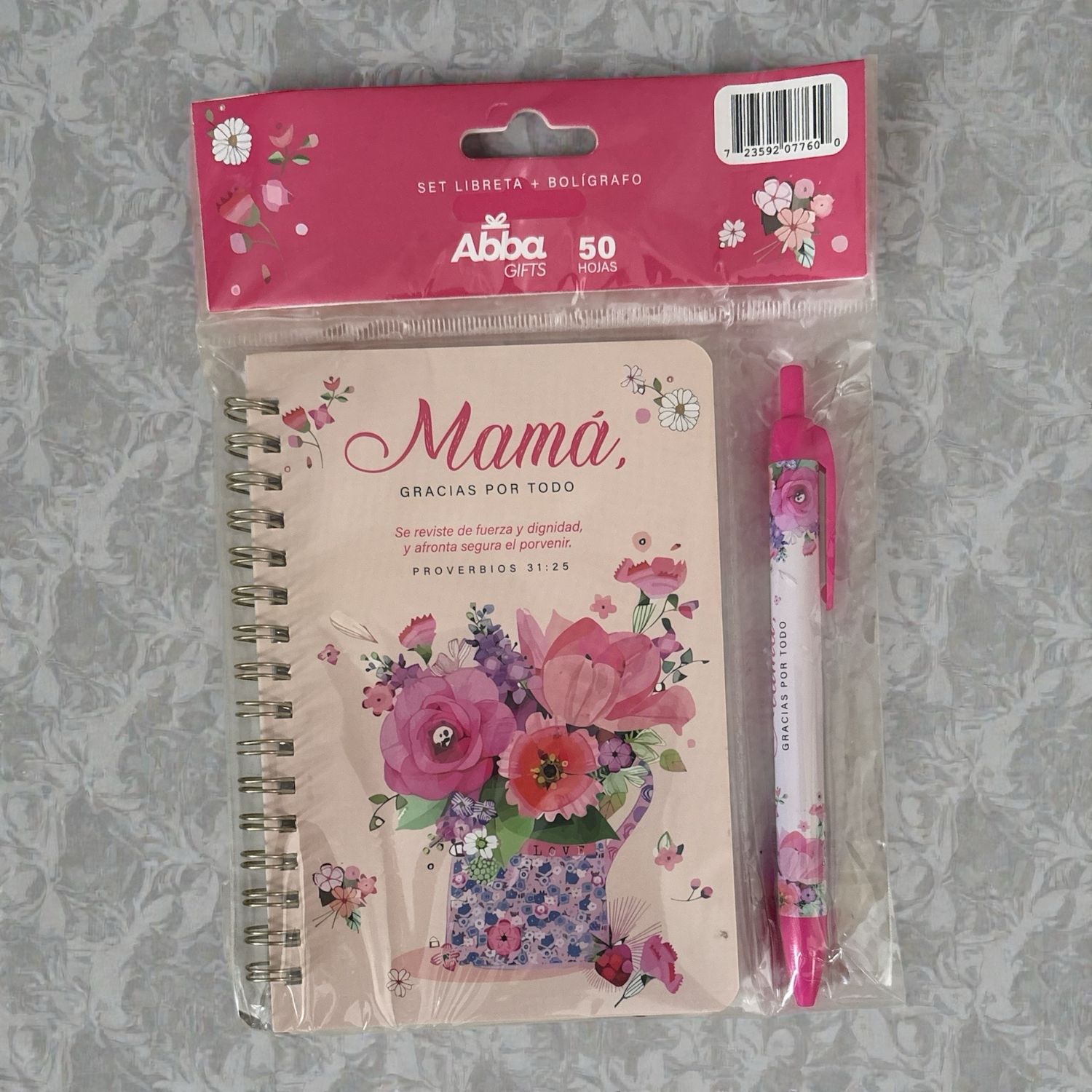 Libreta y bolígrafo para mamá 