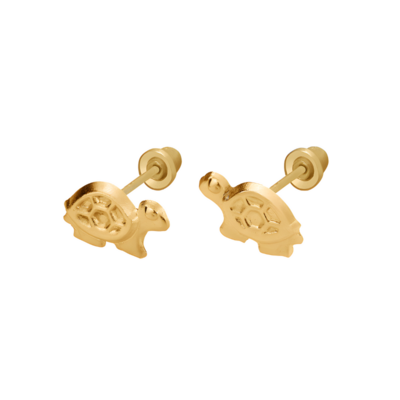 Turtle Studs Gold 14K