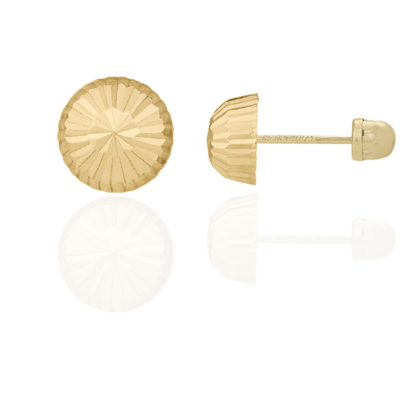 Petite Mushroom Cap Studs 3.5mm in 14K Gold