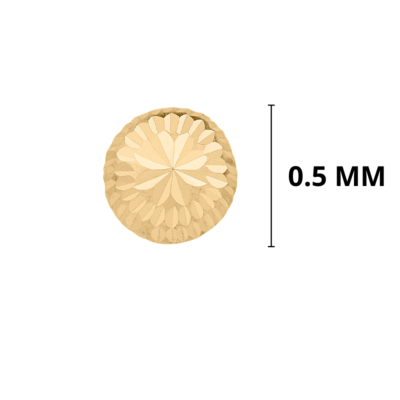 Mushroom Cap Studs 5.5mm in 14K Gold