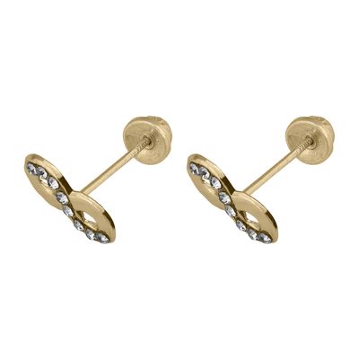 Small Infinity Studs Gold 14K