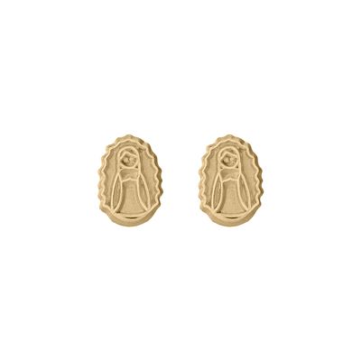 Virgencita Of GuadalupeStuds  Gold 14K.