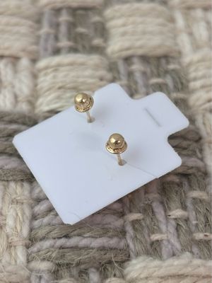 Virgen Guadalupe CZ Studs Gold 14k.
