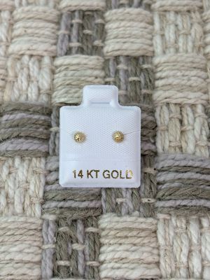 Petite Mushroom Cap Studs 3.5mm in 14K Gold