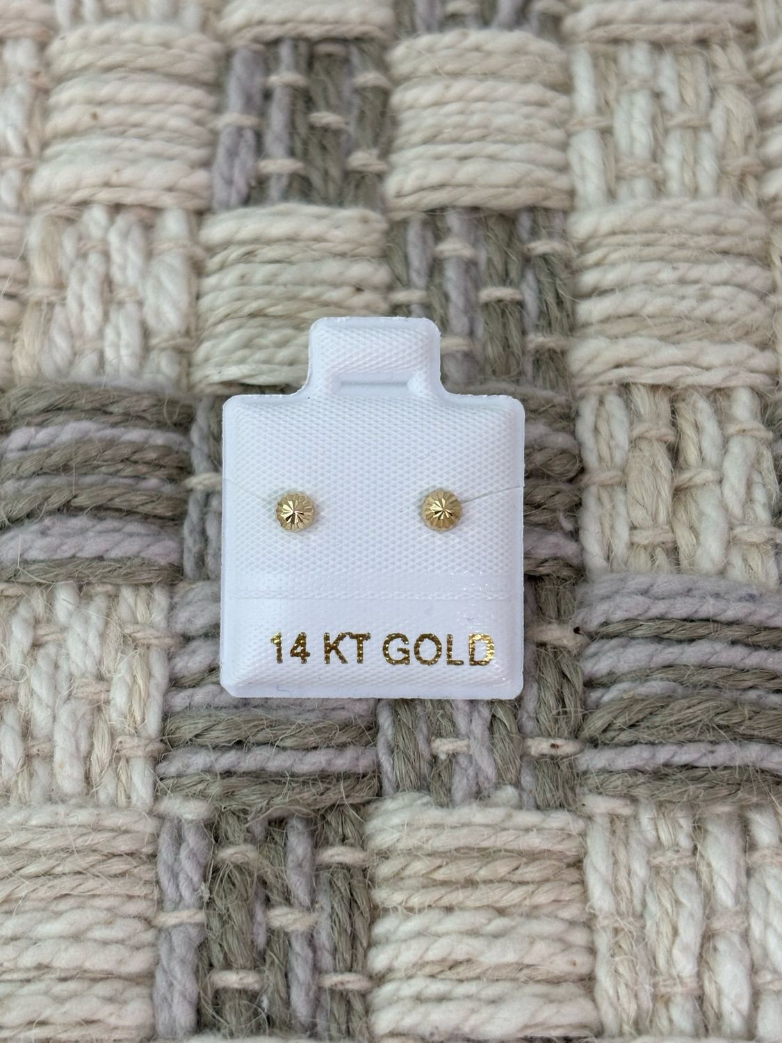 Petite Mushroom Cap Studs 3.5mm in 14K Gold