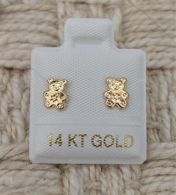 Baby Bear Studs Gold 14K