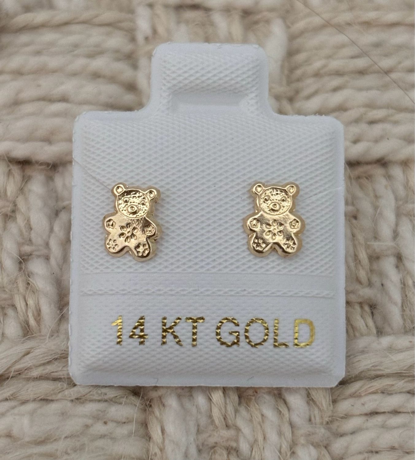 Baby Bear Studs Gold 14K