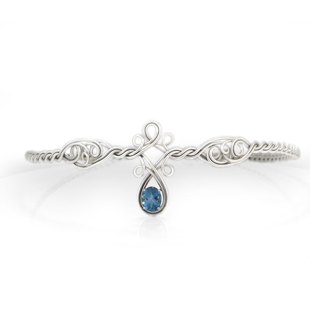 Circlet - Choose Your Stone Circlet - Choose Your Stone, Add A Stone: Add Blue Topaz Center Stone