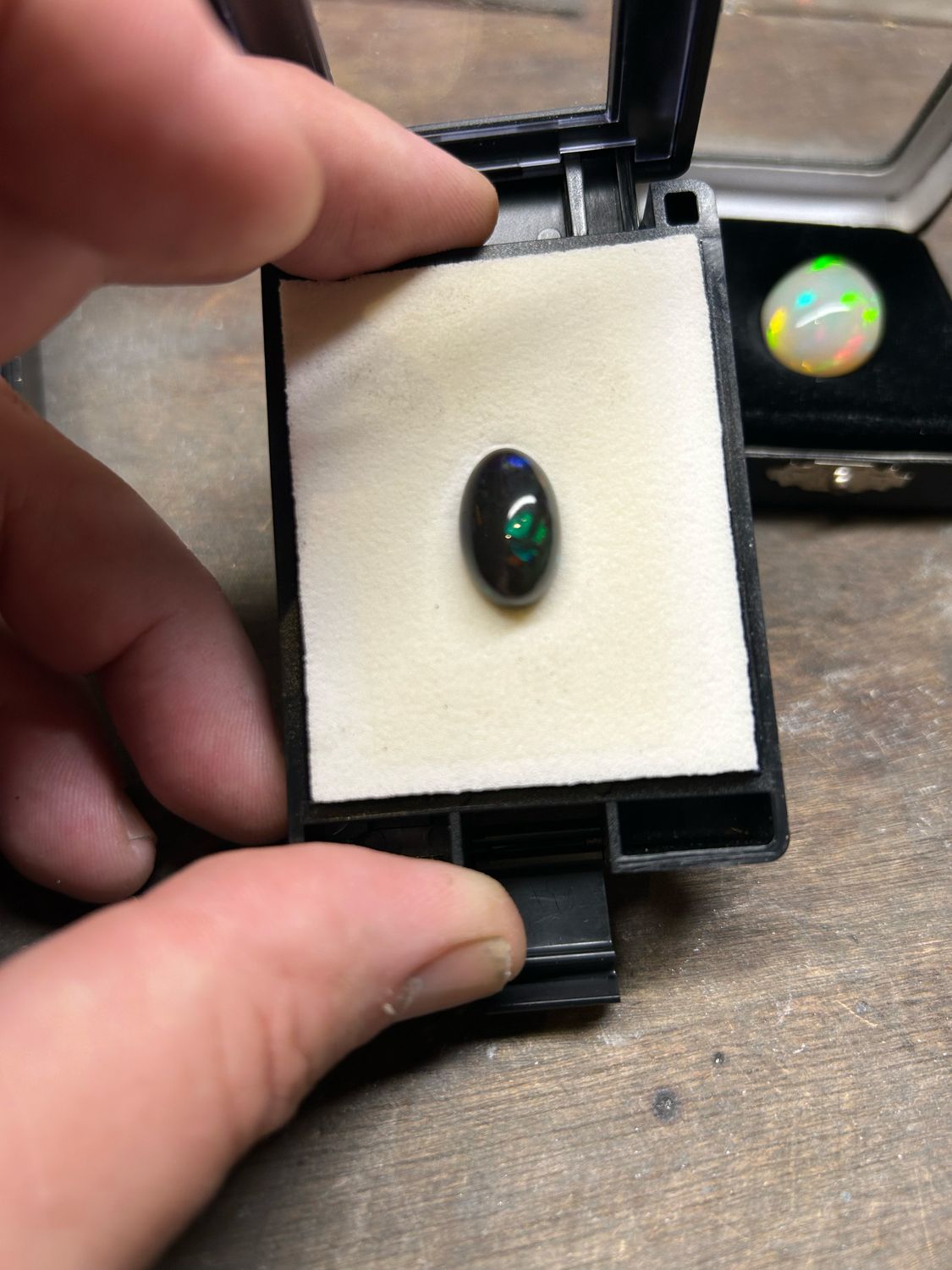 5.6ct Ethiopian Treated Black Opal – 16×10mm 5.6ct Ethiopian Treated Black Opal – 16×10mm