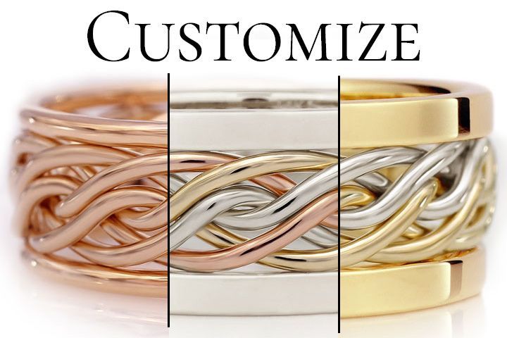 Design Your Six Strand Open Weave Ring with Outer Bands
