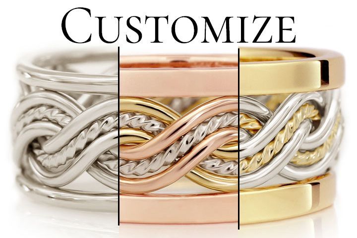 Design Your Six Strand Closed Weave Ring with Outer Bands