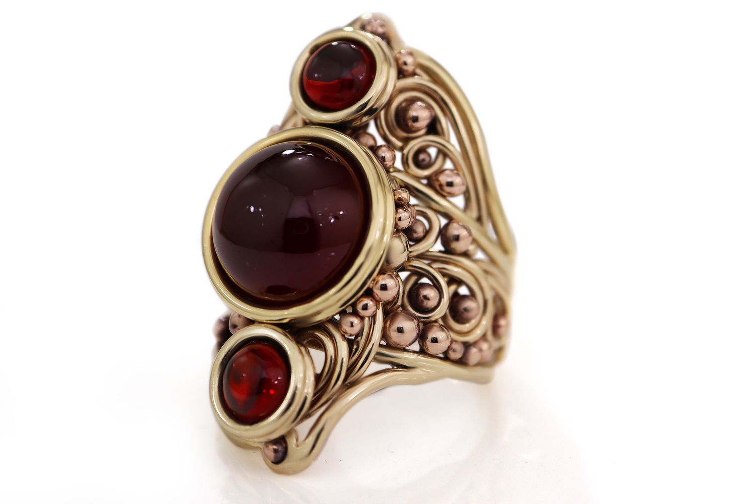 Three Garnet Royal Ring – One of a Kind