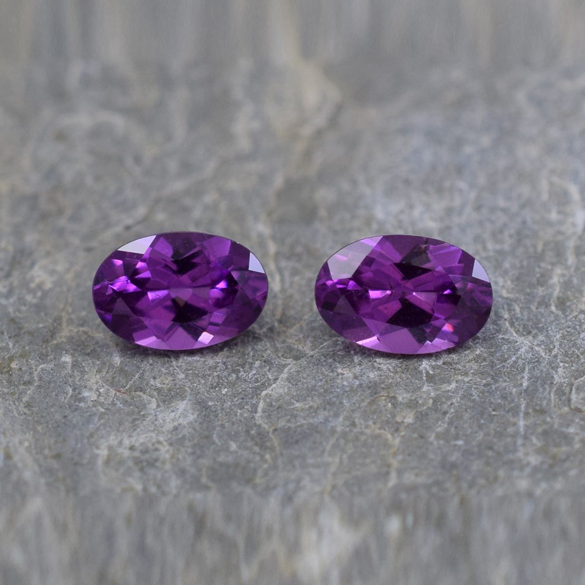 Purple Garnet – Oval (Matched Pair)