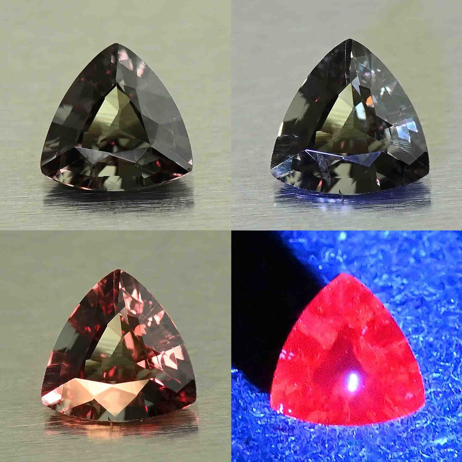Color Change “Dragon” Garnet – .74ct Trillion (CC590)