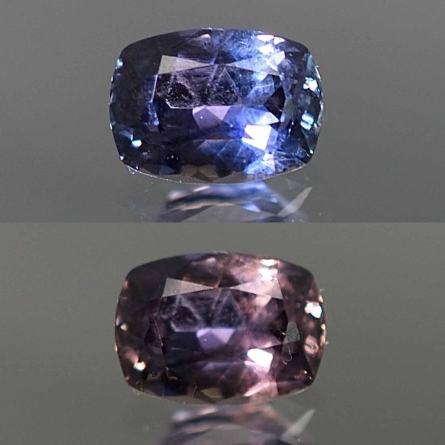 Color Change Sapphire – Cushion 1.28ct (SA178)