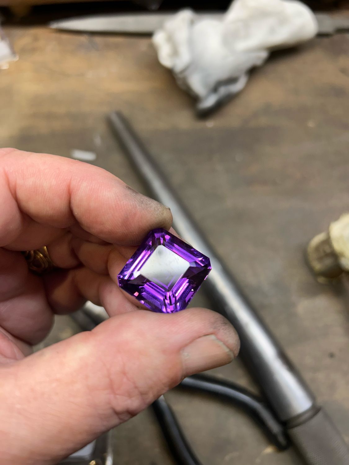 Amethyst – 43.48ct Square/Emerald (AM112)