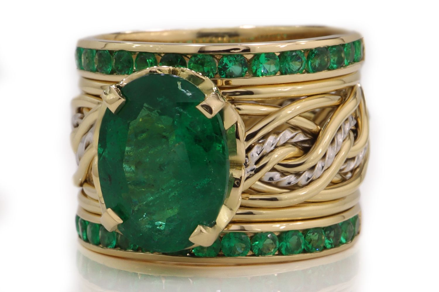 Woven Emerald Statement Piece