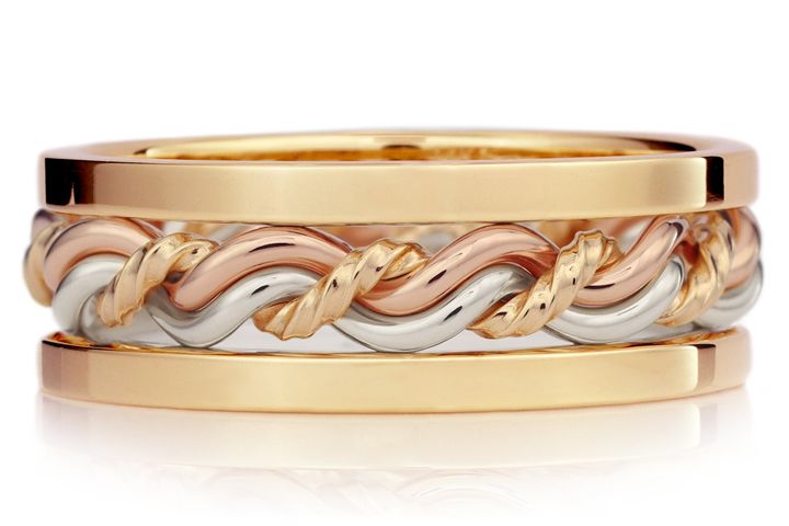 Cord of Three™ Ring — Square Outer Bands