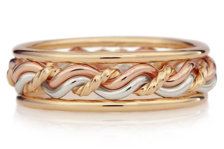 Cord of Three™ Ring — Round Outer Bands