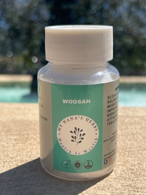 Woosah herbal anxiety supplement bottle by My Nana's Herbs