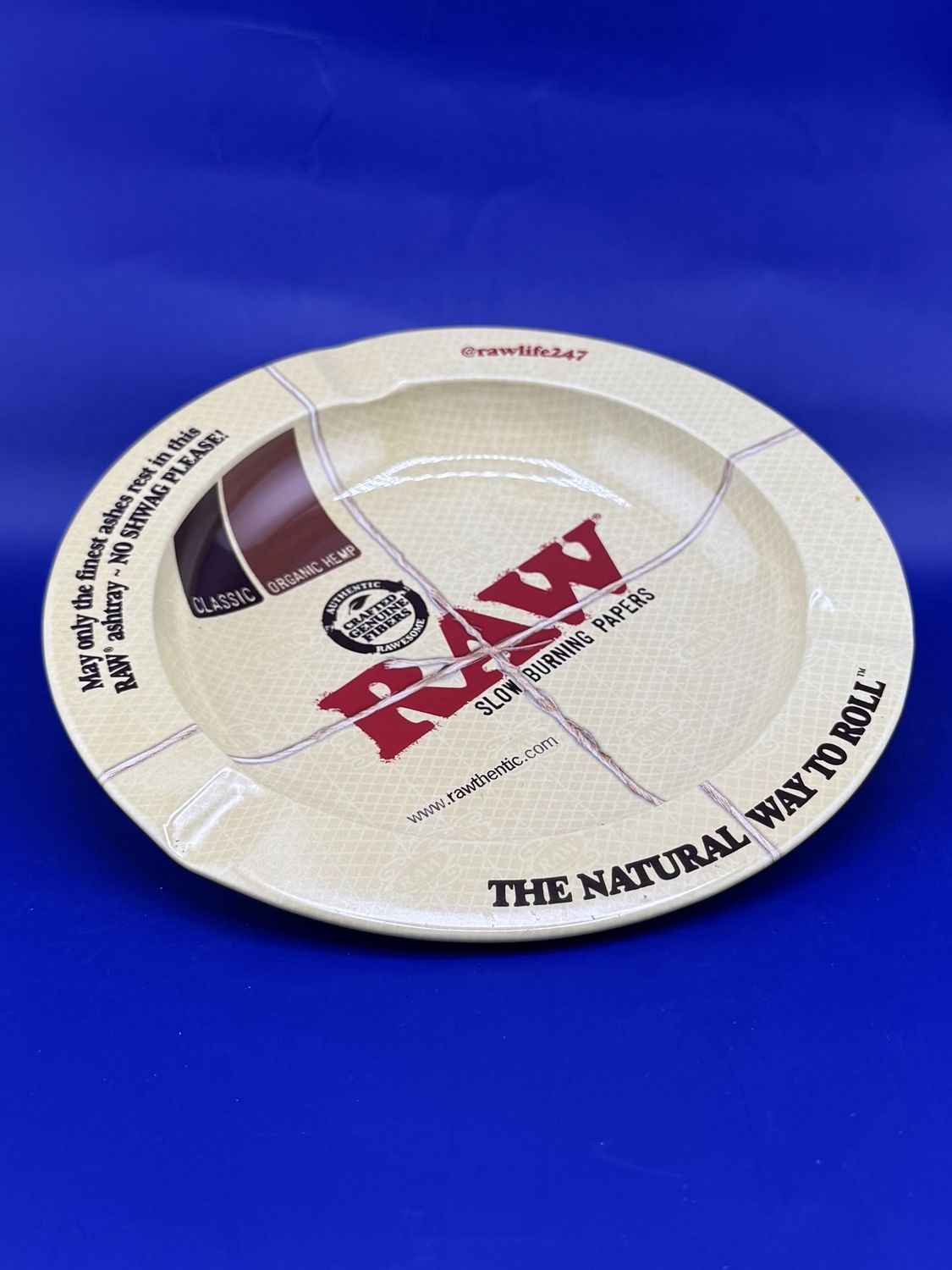 Raw- Round Metal Ash Tray