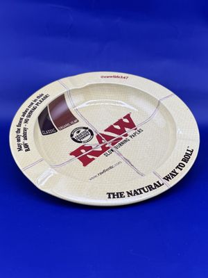 Raw- Round Metal Ash Tray
