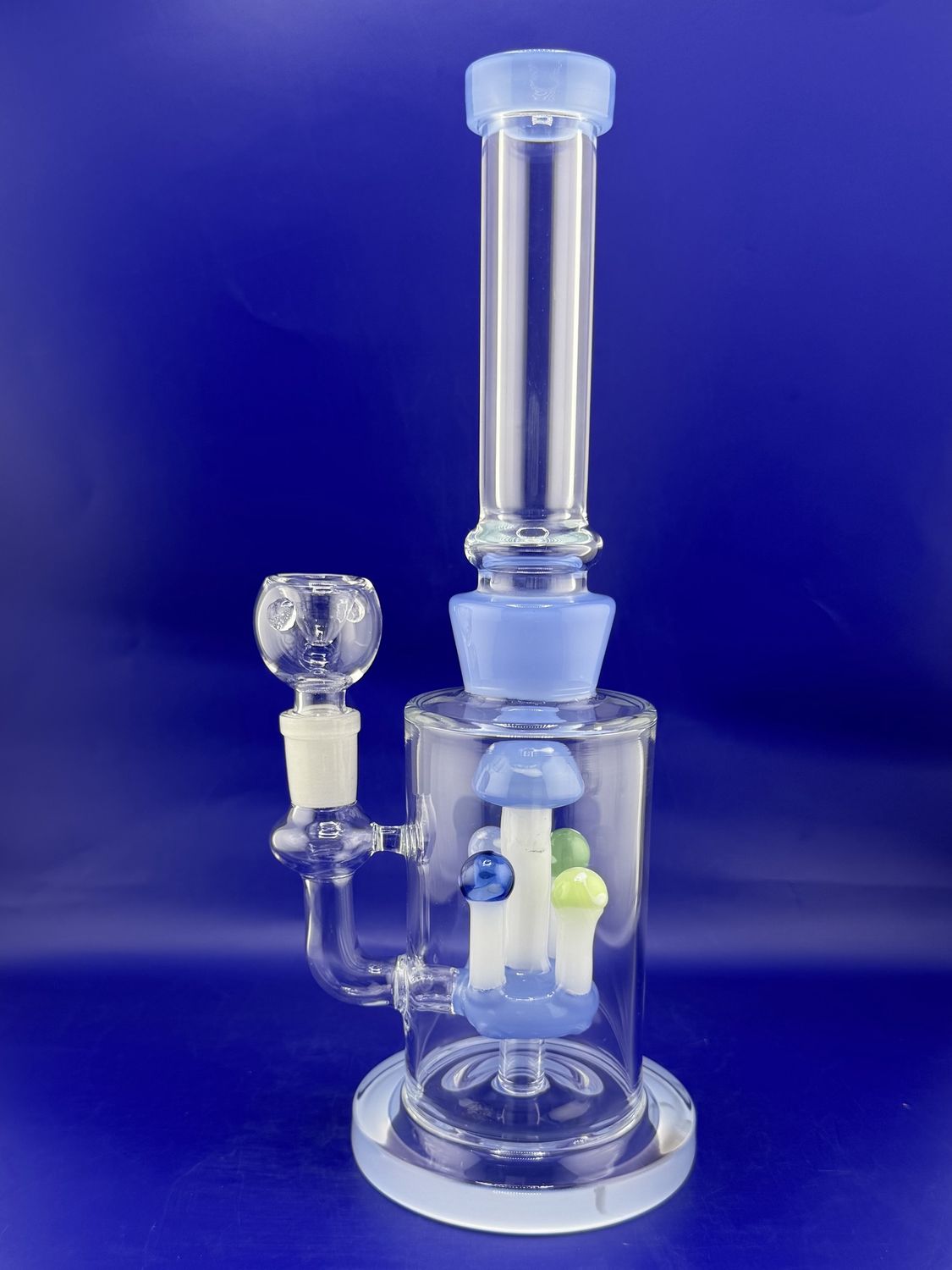 6" Clear Glass Mushroom Bong