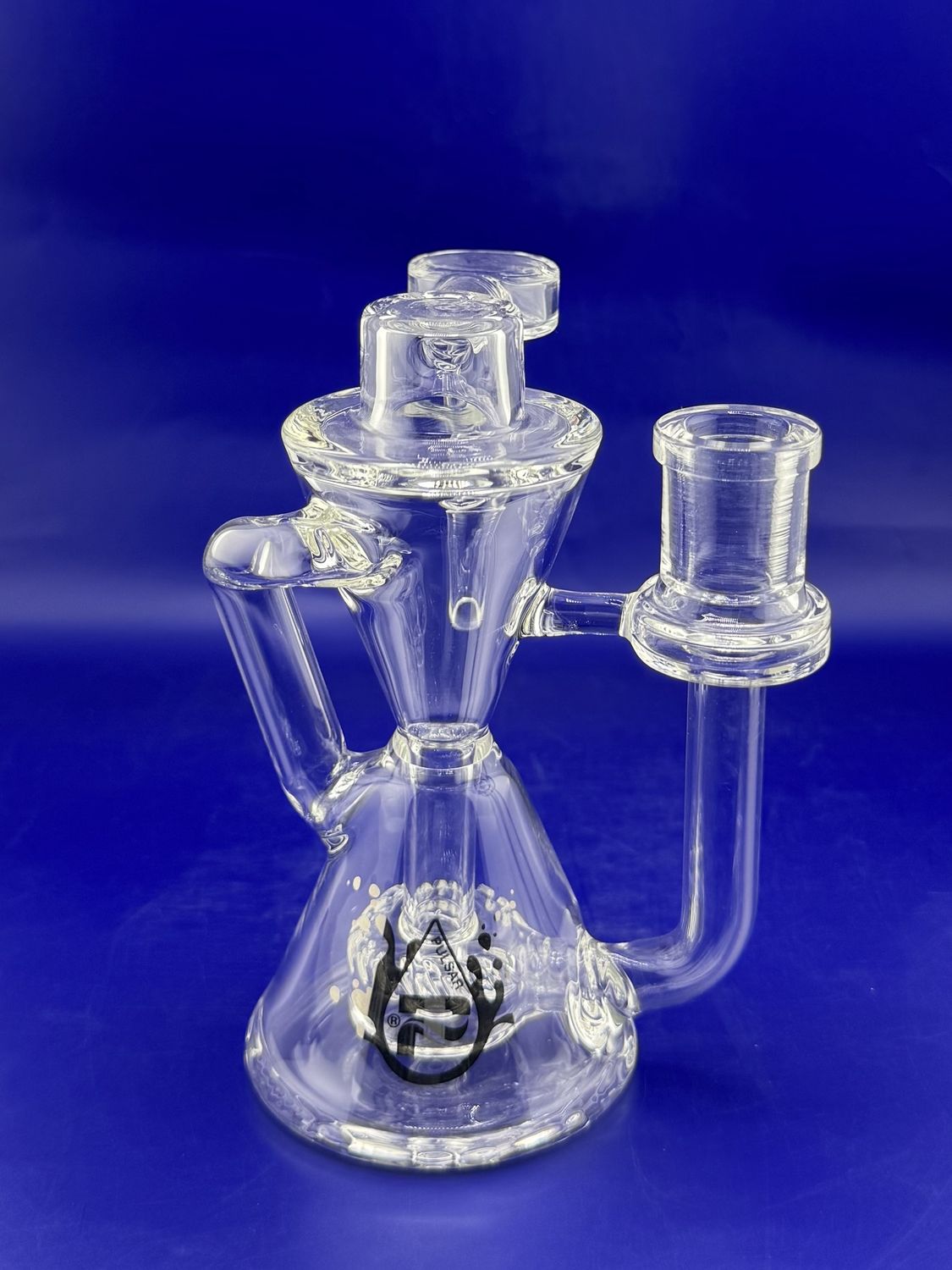 Pulsar- Hourglass Recycler Ash Catcher 5.25"/14mm/90D
