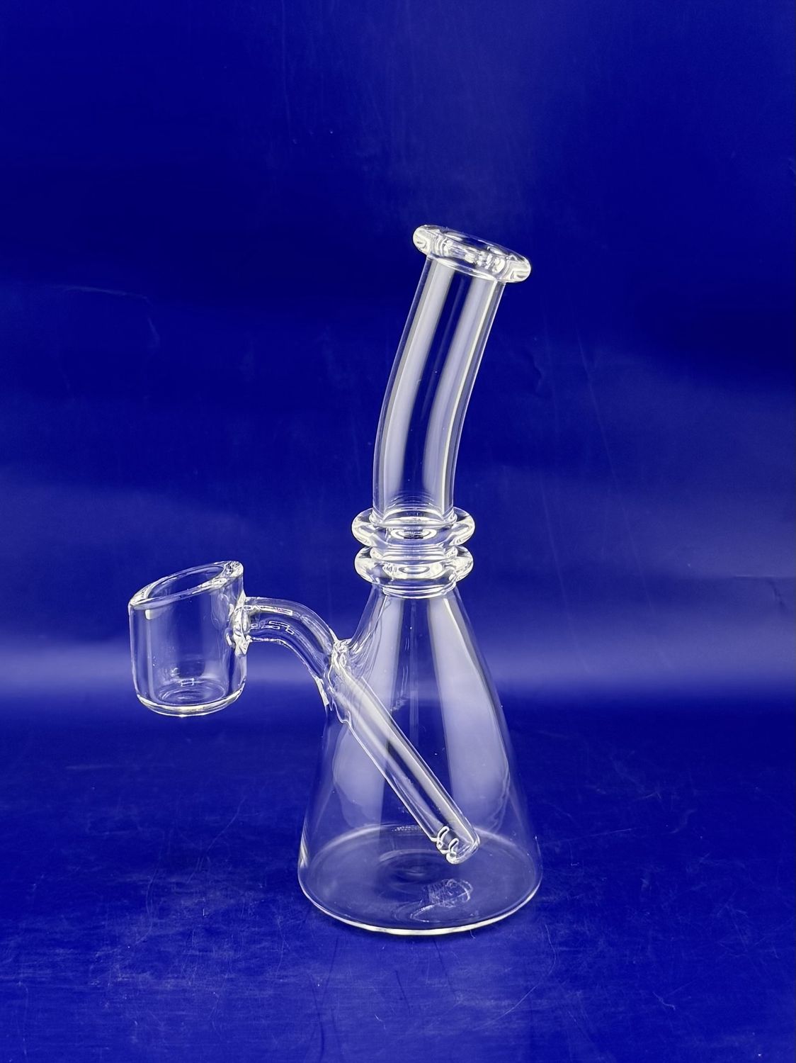 Mini All-In-One Quartz Oil Rig - 5“, Style: Mini All-In-One Quartz Oil Rig - 5“/ Angle Cut Banger