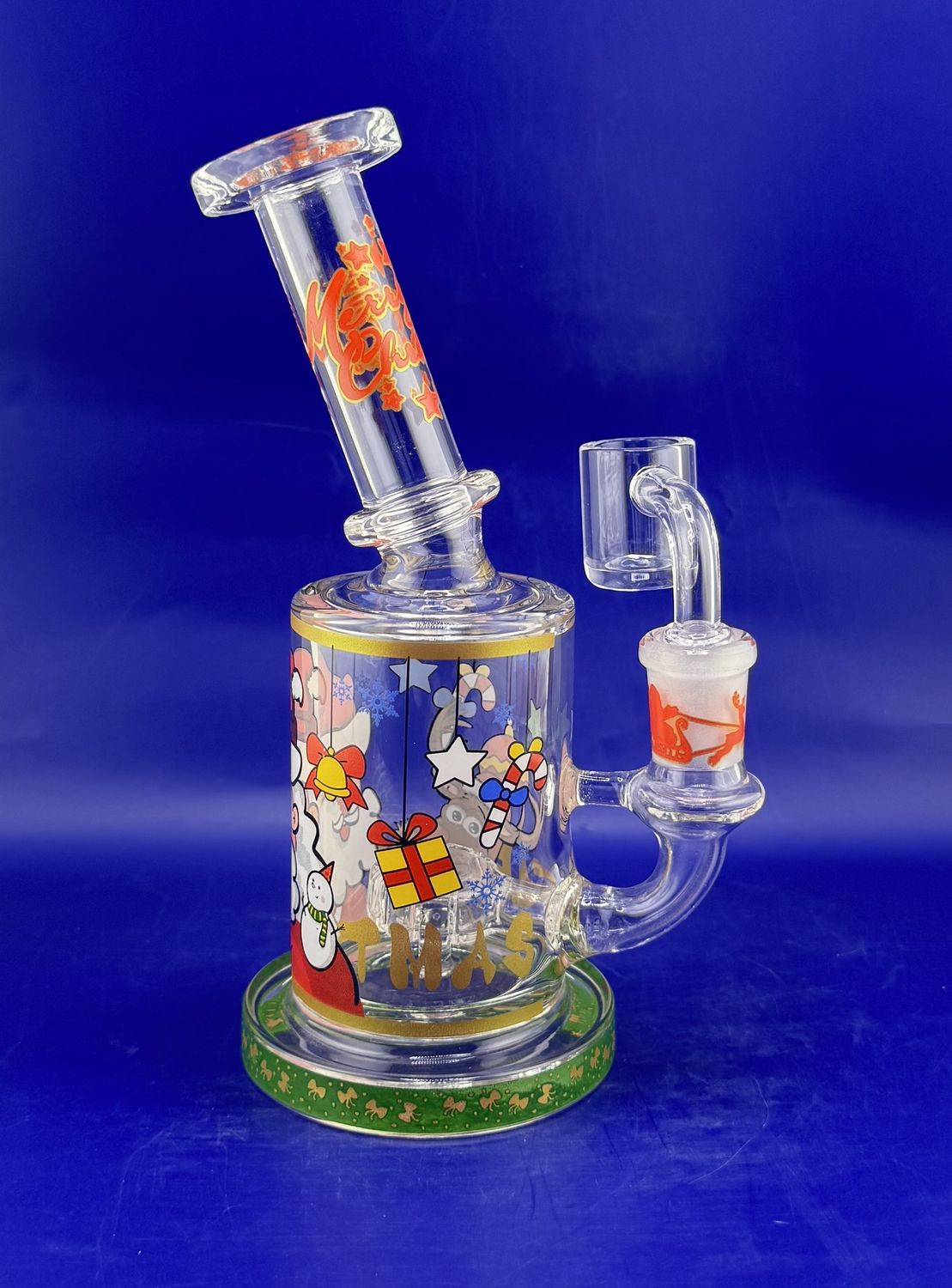 Christmas Themed Dab Rig- 6", Style: Santa with Reindeer