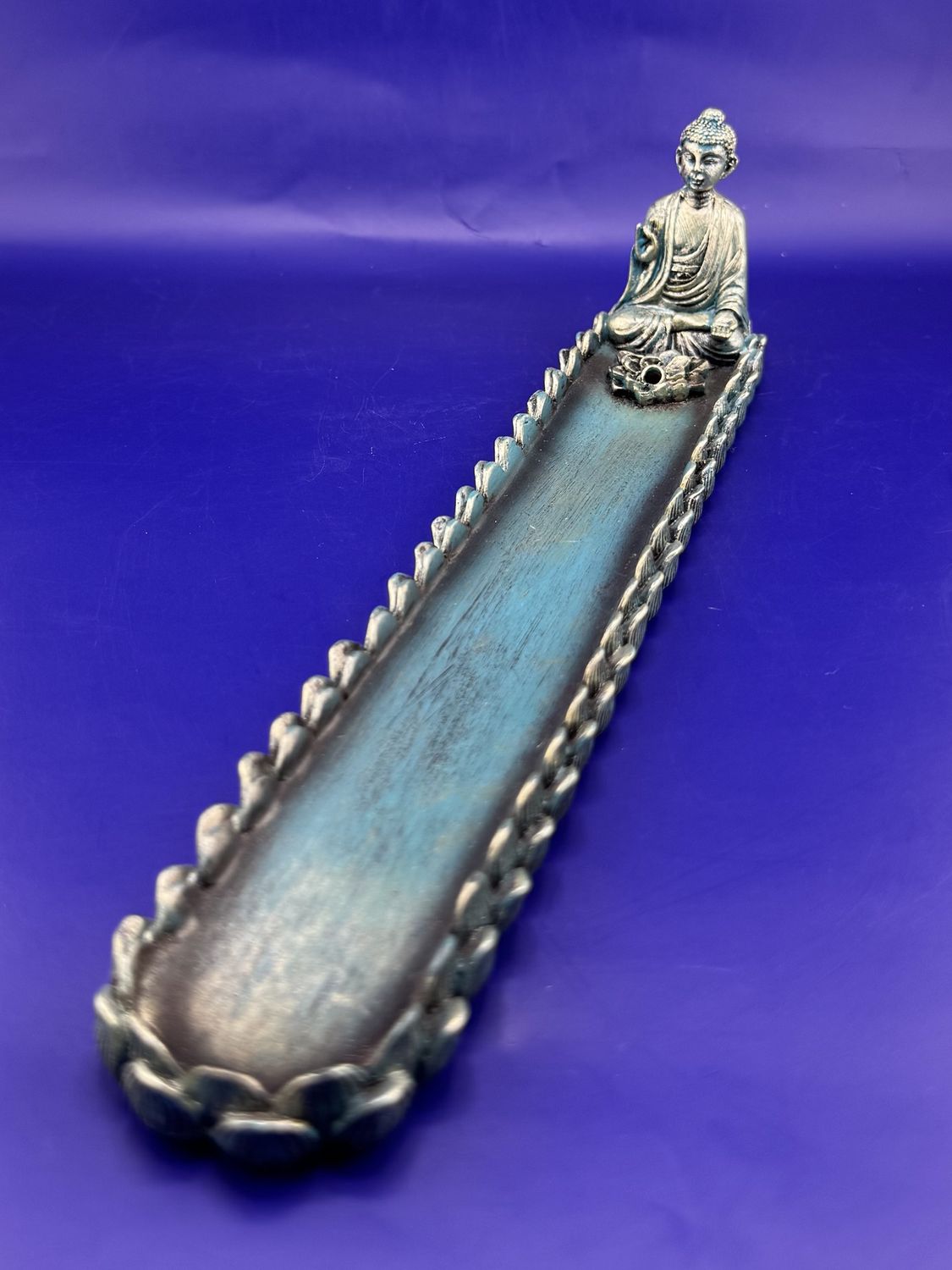 Blue Buddha Incense Burner- 10"