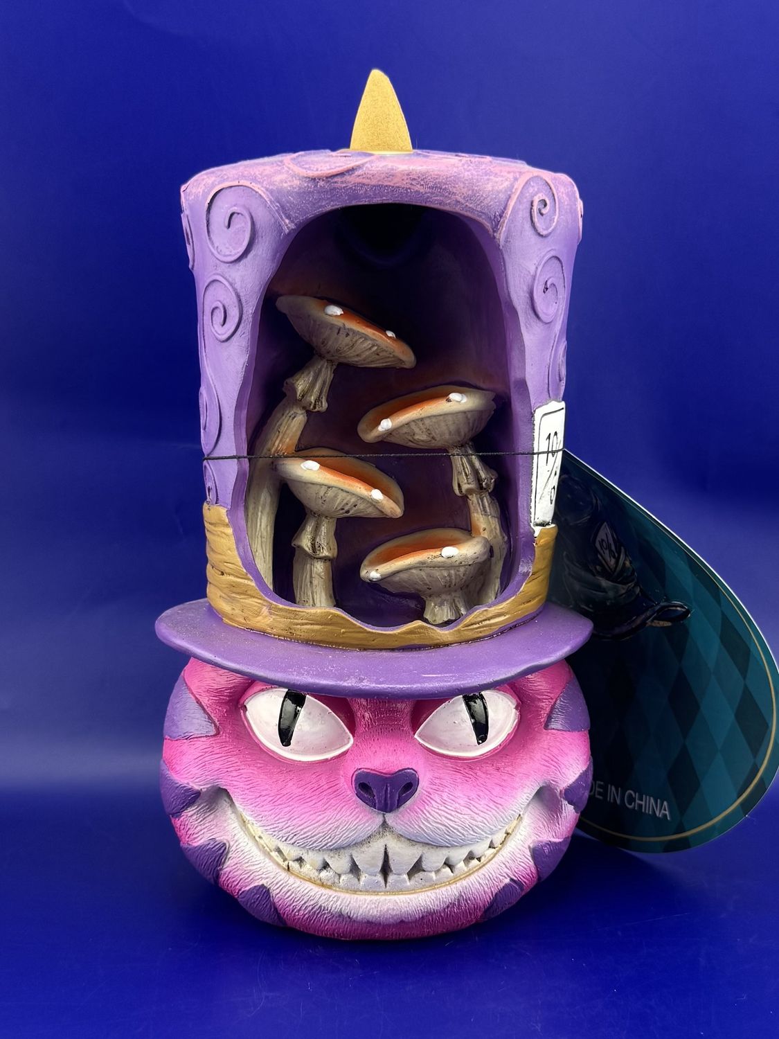 Cheshire Cat Back Flow Incense Burner- 7"