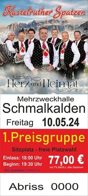 Die Kastelruther Spatzen am 10.05.2024 in Schmalkalden PG1