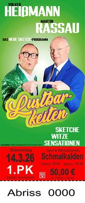 Heißmann und Rassau am 14.03.2026 in Schmalkalden PK1
