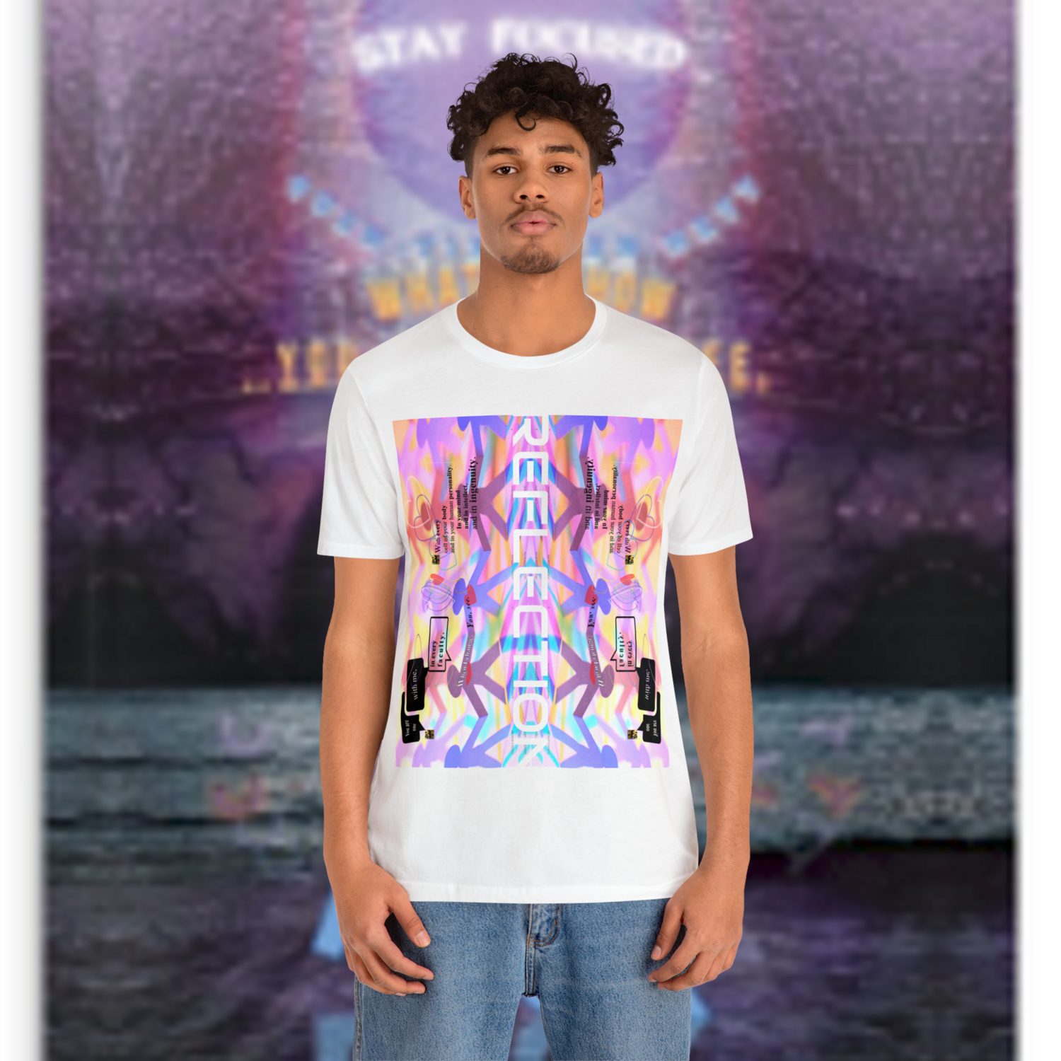 MULTIPLE *REFLECTION* (6/6) variations - Unisex Jersey Short Sleeve Tee from the &quot; HOOK BOOK &quot; by: qUENTIN bENNETT