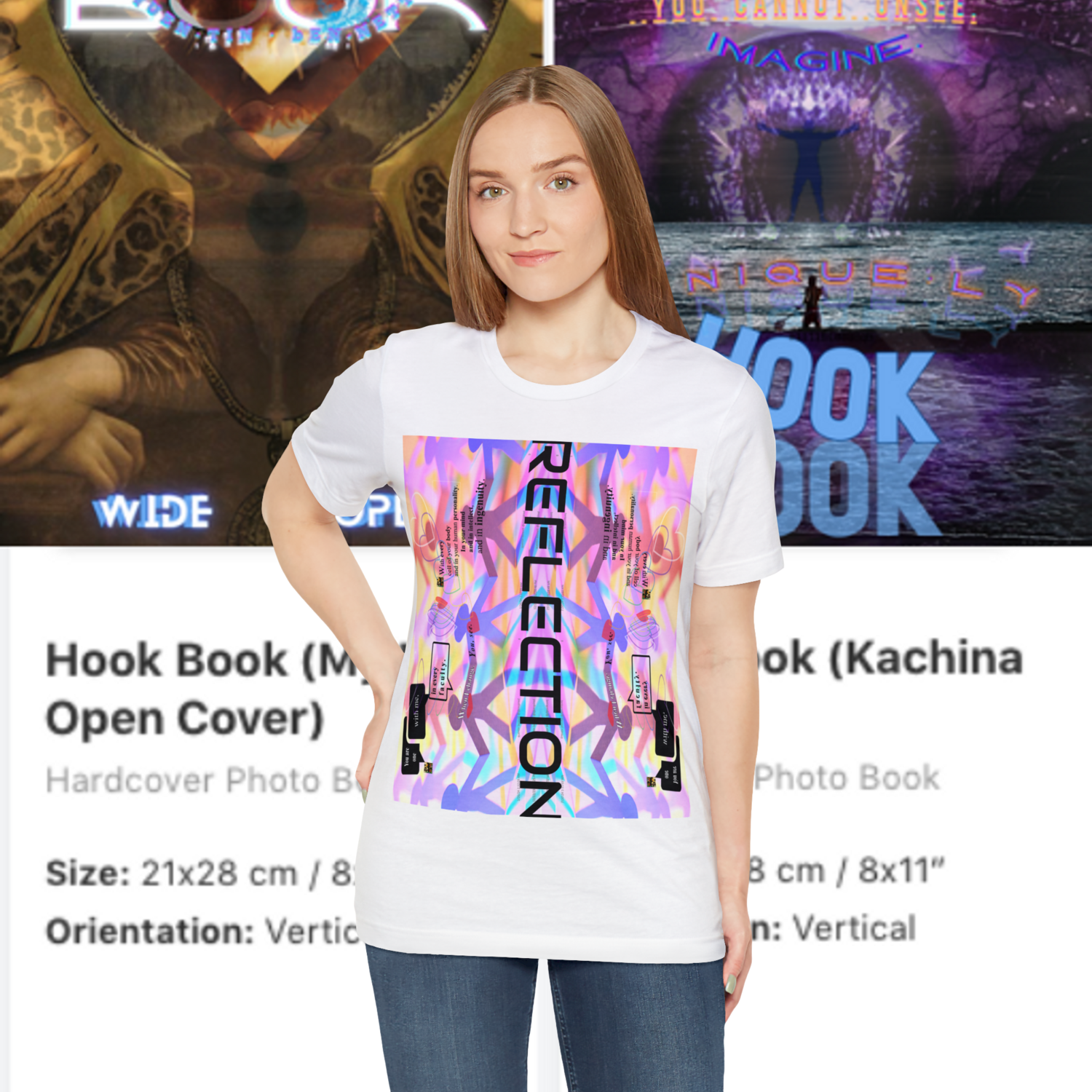 MULTIPLE *REFLECTION* (6/6) variations - Unisex Jersey Short Sleeve Tee from the &quot; HOOK BOOK &quot; by: qUENTIN bENNETT