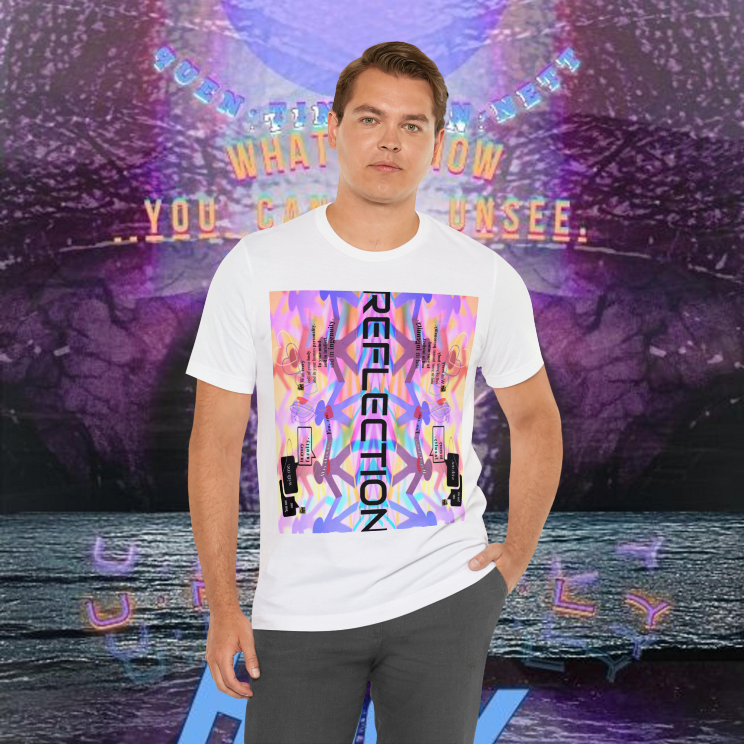 MULTIPLE *REFLECTION* (6/6) variations - Unisex Jersey Short Sleeve Tee from the &quot; HOOK BOOK &quot; by: qUENTIN bENNETT