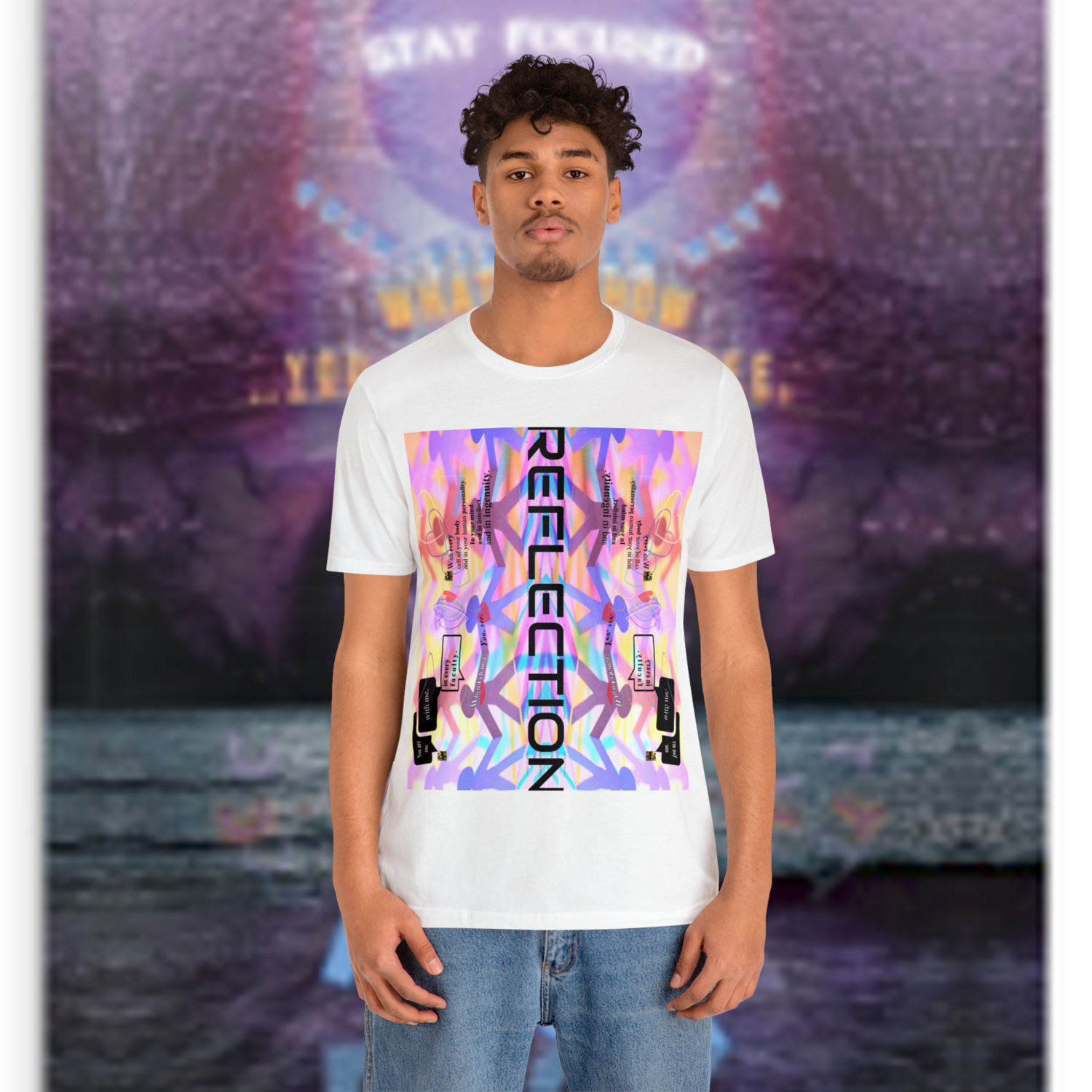MULTIPLE *REFLECTION* (6/6) variations - Unisex Jersey Short Sleeve Tee from the &quot; HOOK BOOK &quot; by: qUENTIN bENNETT