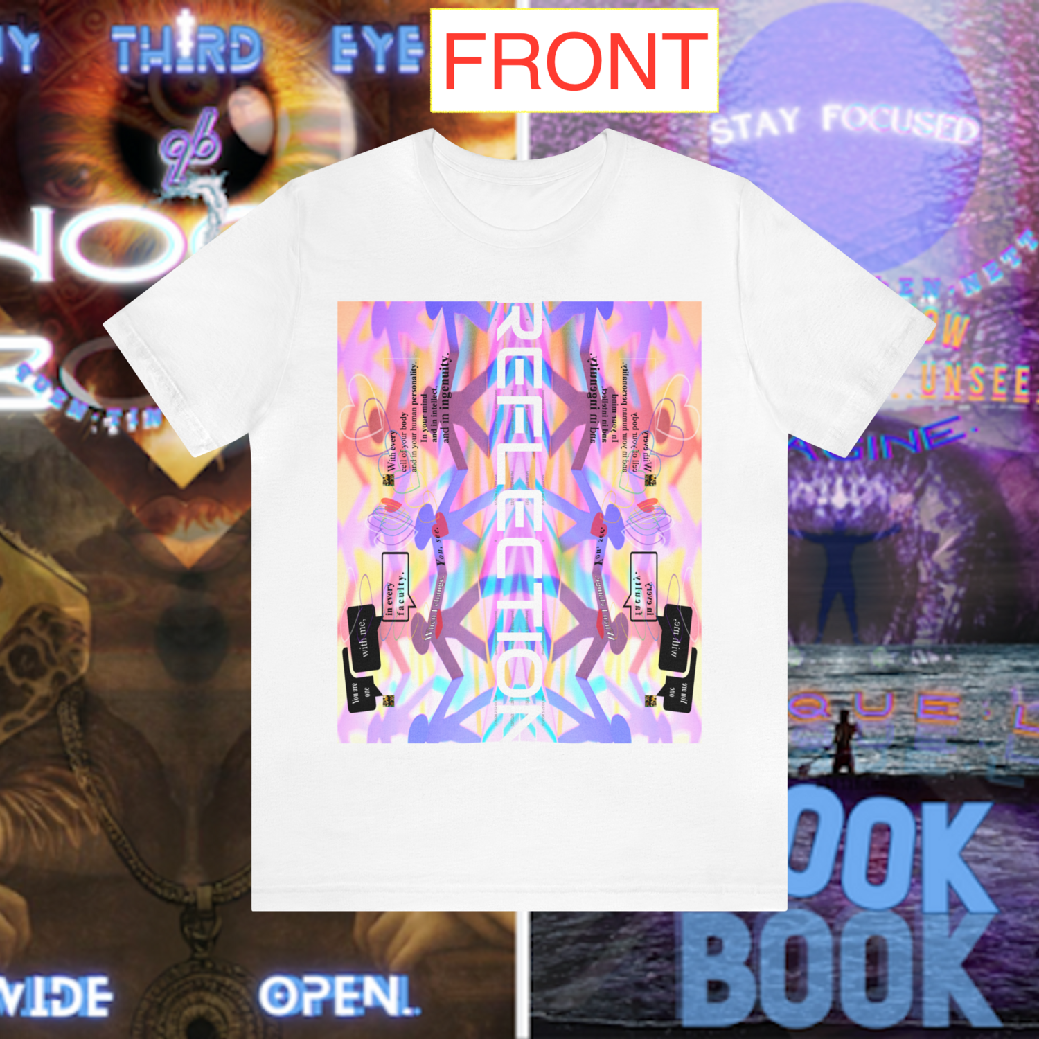 MULTIPLE *REFLECTION* (6/6) variations - Unisex Jersey Short Sleeve Tee from the &quot; HOOK BOOK &quot; by: qUENTIN bENNETT
