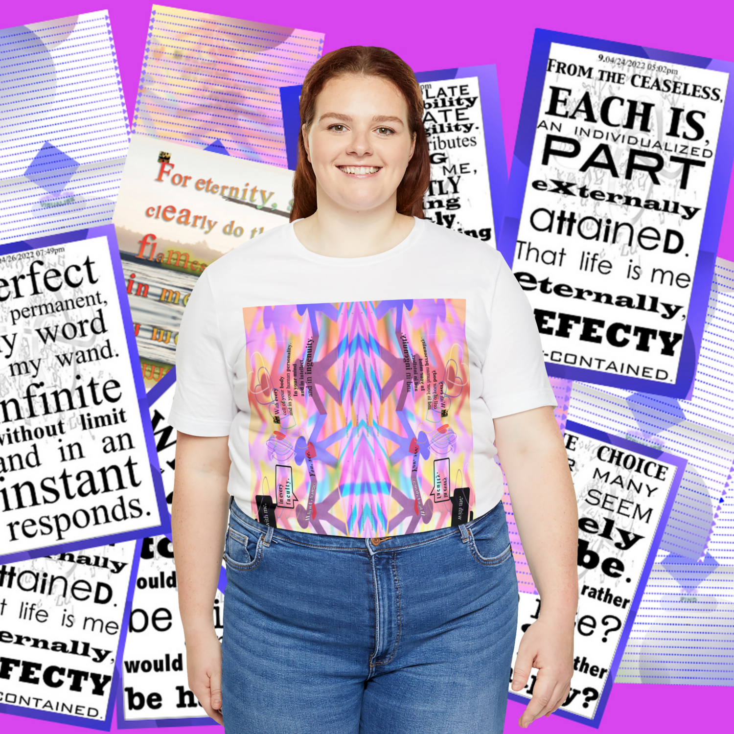 MULTIPLE *REFLECTION* (6/6) variations - Unisex Jersey Short Sleeve Tee from the &quot; HOOK BOOK &quot; by: qUENTIN bENNETT