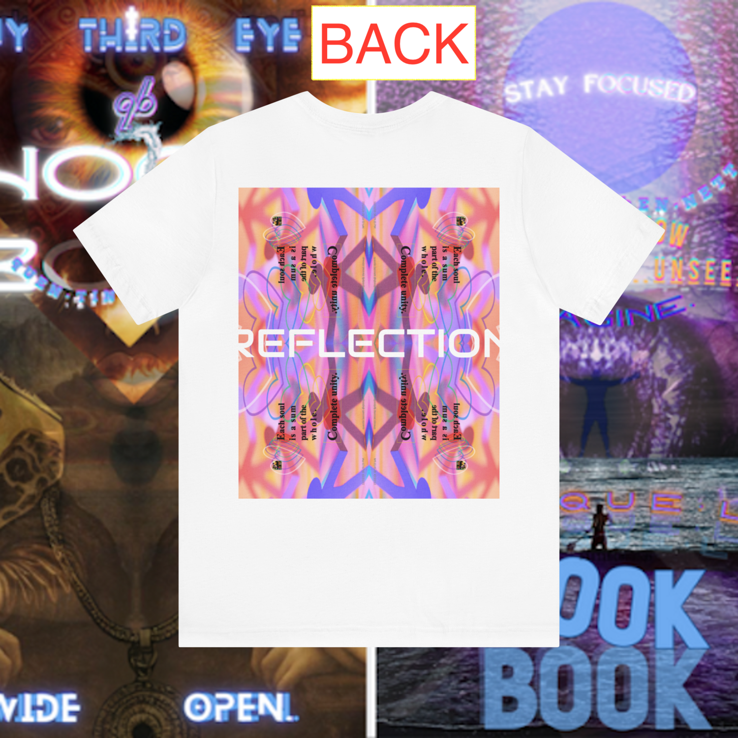 MULTIPLE *REFLECTION* (6/6) variations - Unisex Jersey Short Sleeve Tee from the &quot; HOOK BOOK &quot; by: qUENTIN bENNETT