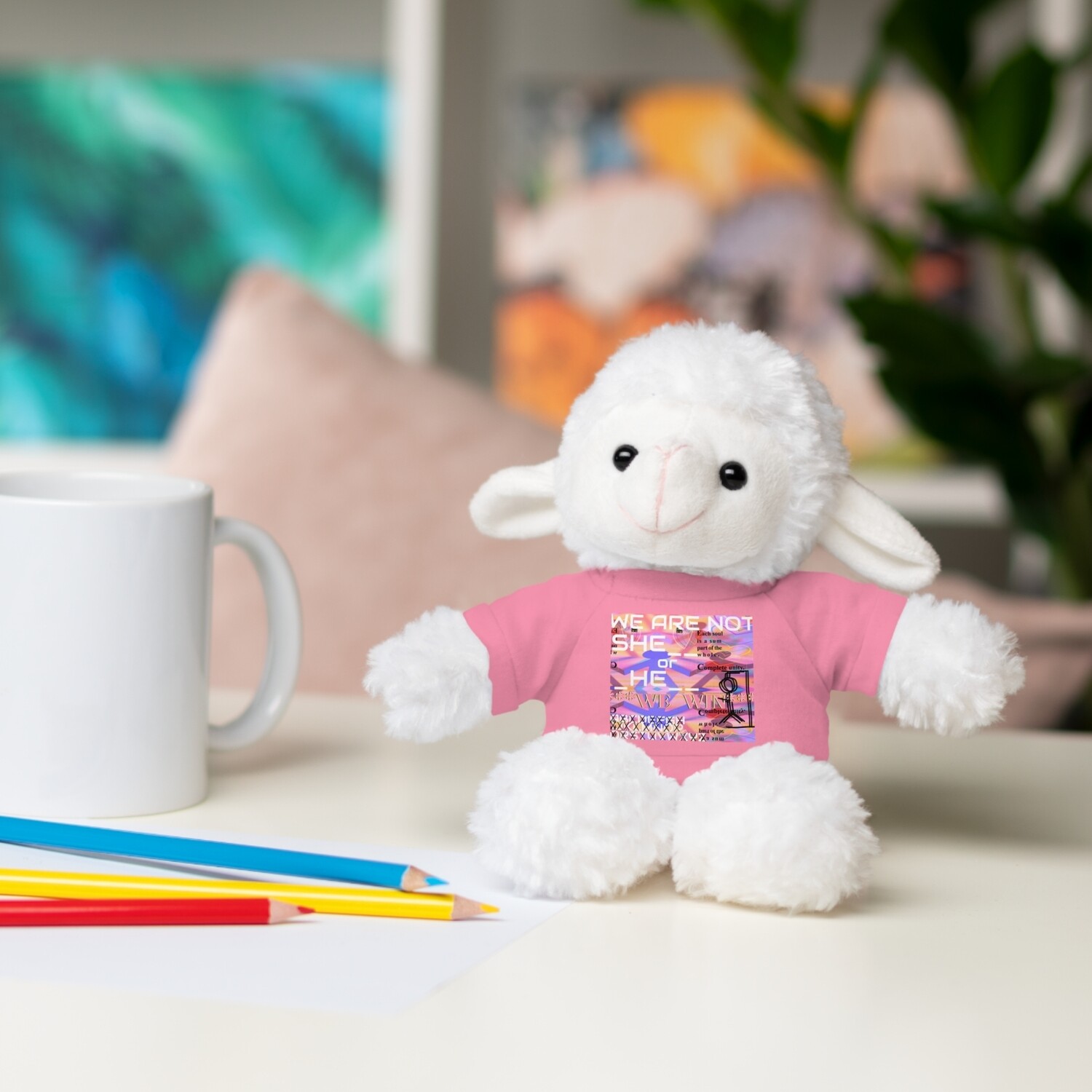 StuFFed SHEEP with 1/6 Colored Graphic TEE from &quot;Hook Book&quot; By: qUENTIN bENNETT