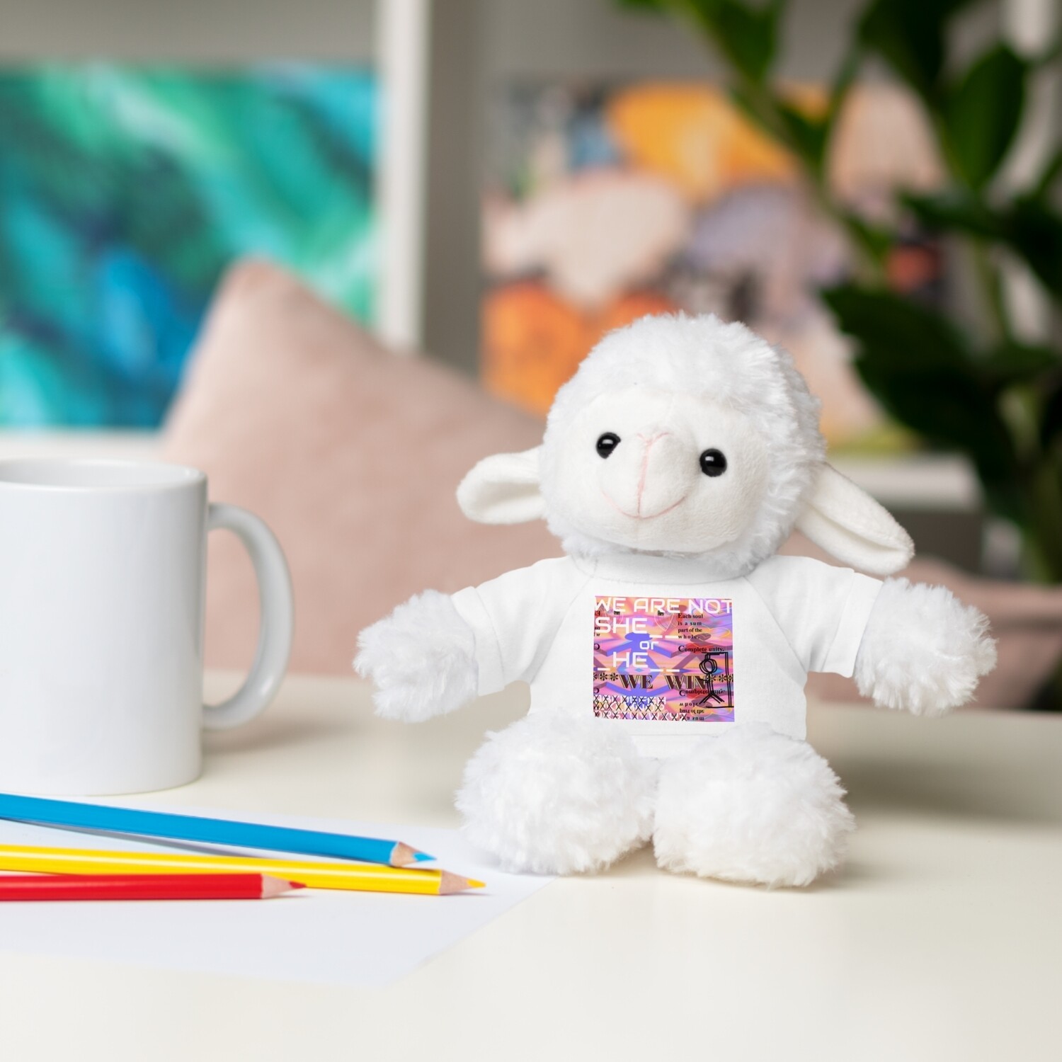 StuFFed SHEEP with 1/6 Colored Graphic TEE from &quot;Hook Book&quot; By: qUENTIN bENNETT