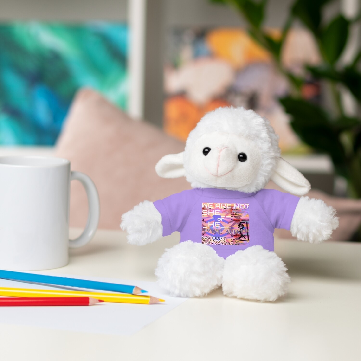 StuFFed SHEEP with 1/6 Colored Graphic TEE from &quot;Hook Book&quot; By: qUENTIN bENNETT