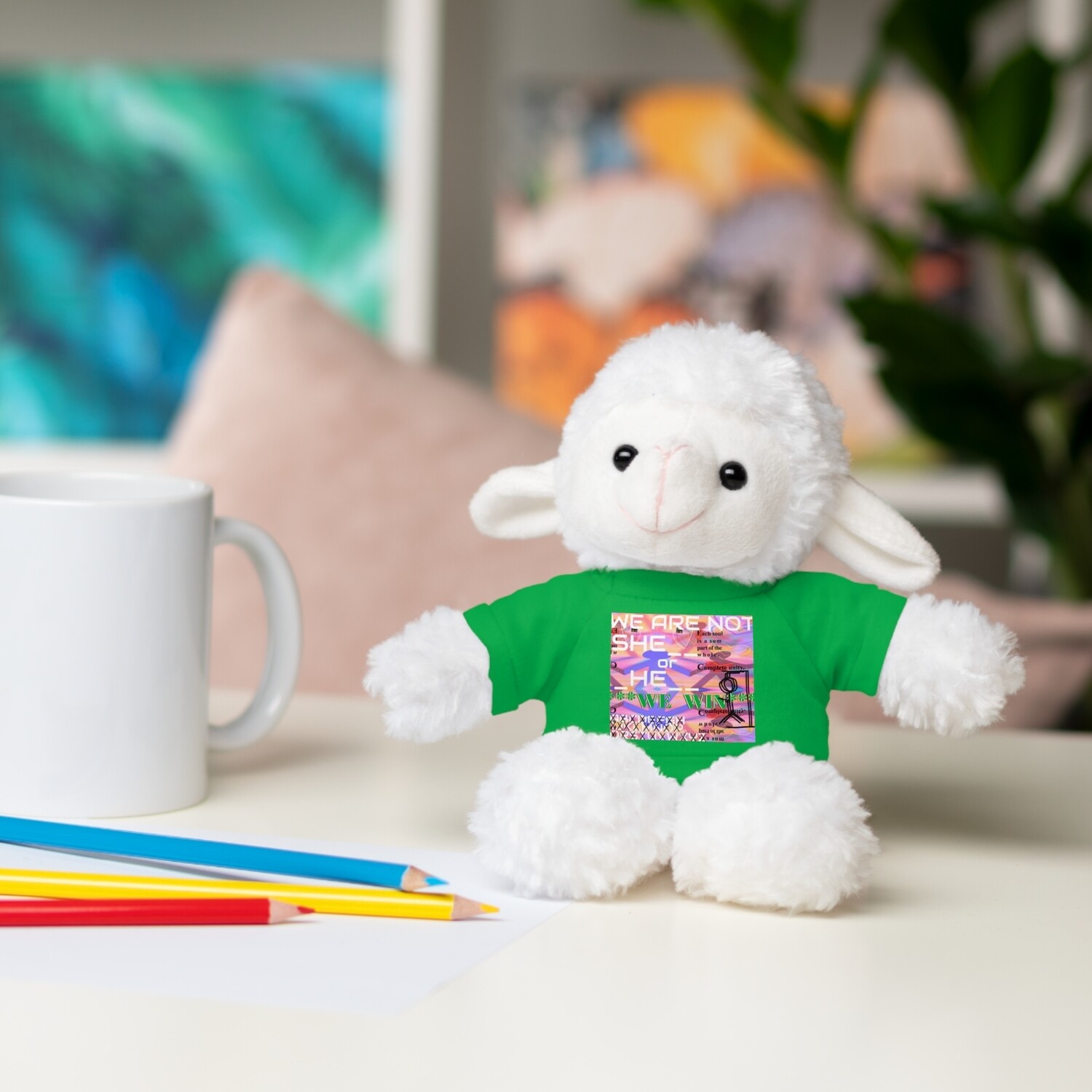 StuFFed SHEEP with 1/6 Colored Graphic TEE from &quot;Hook Book&quot; By: qUENTIN bENNETT