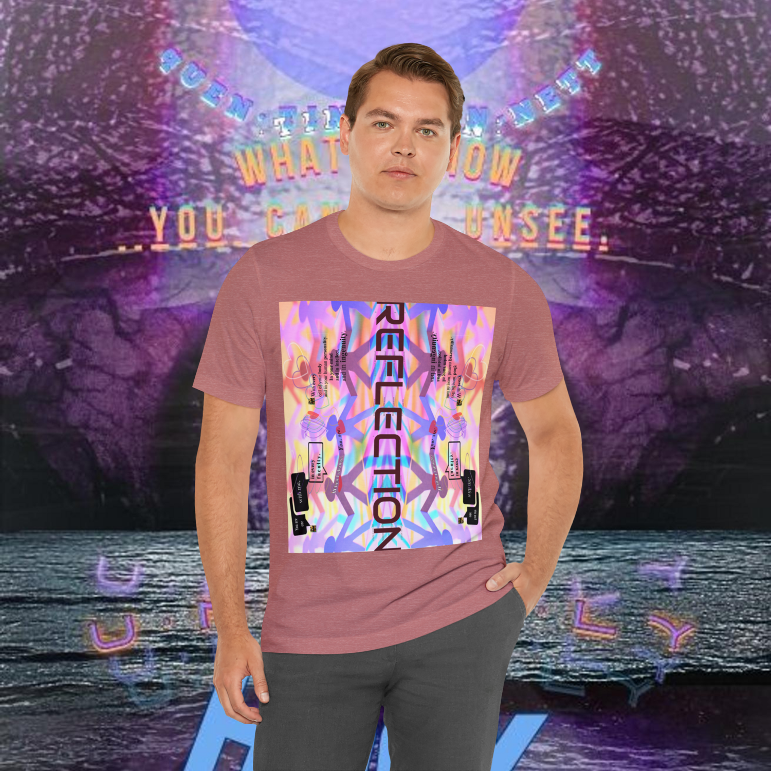 MULTIPLE *REFLECTION* (11/11) variations - Unisex Jersey Short Sleeve Tee from the &quot;HOOK BOOK&quot; by: qUENTIN bENNETT