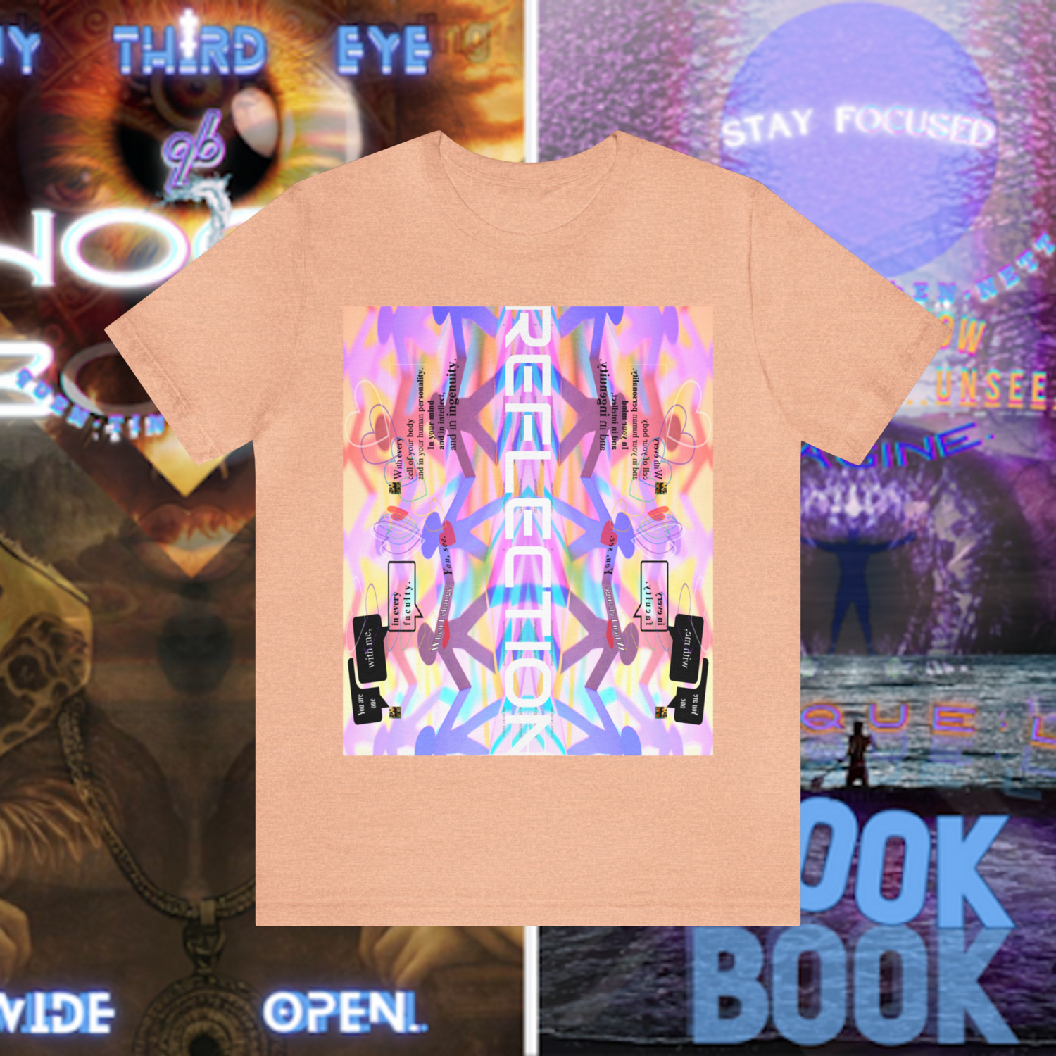 MULTIPLE *REFLECTION* (11/11) variations - Unisex Jersey Short Sleeve Tee from the &quot;HOOK BOOK&quot; by: qUENTIN bENNETT