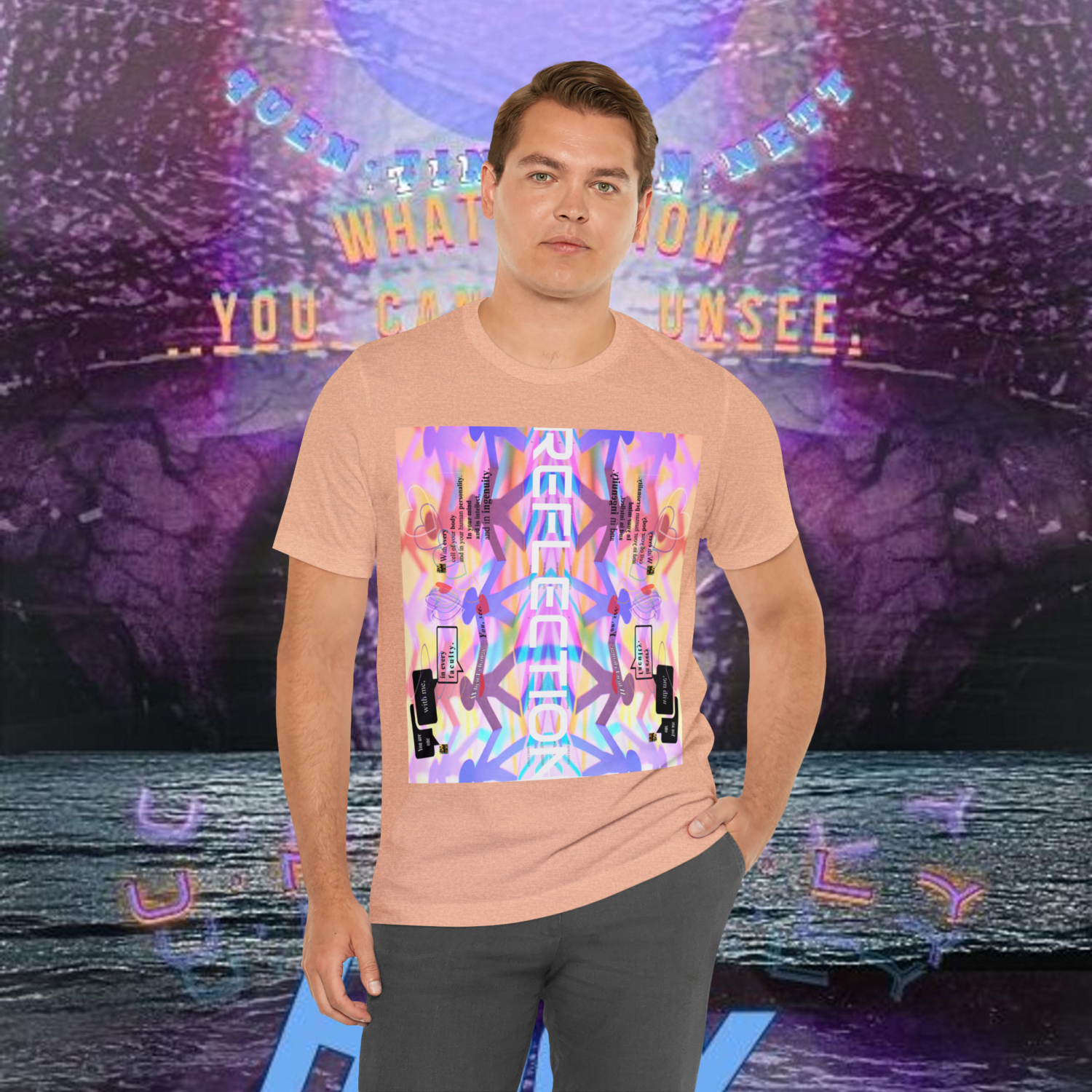 MULTIPLE *REFLECTION* (11/11) variations - Unisex Jersey Short Sleeve Tee from the &quot;HOOK BOOK&quot; by: qUENTIN bENNETT
